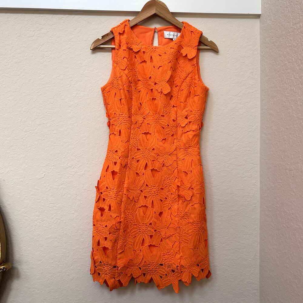 Endless Rose Anthropologie Cocktail Floral Embroidered 3D Lace Mini Dress Size S - Picture 5 of 14